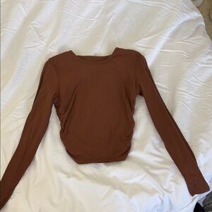Women's Brown Long Sleeve Top